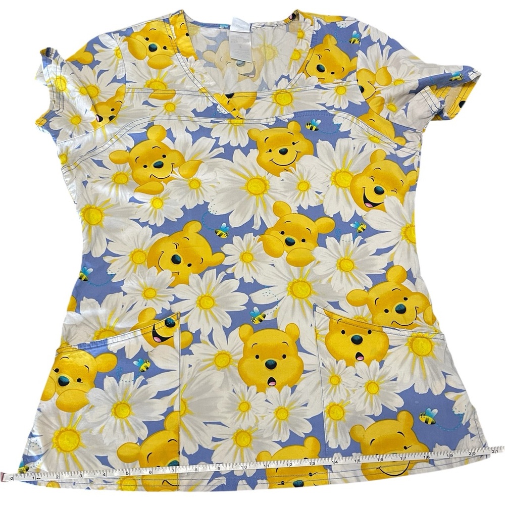 Disney Blue and Yellow Floral Print Adult Woman’s Scrub.
Size S - Picture 12 of 13